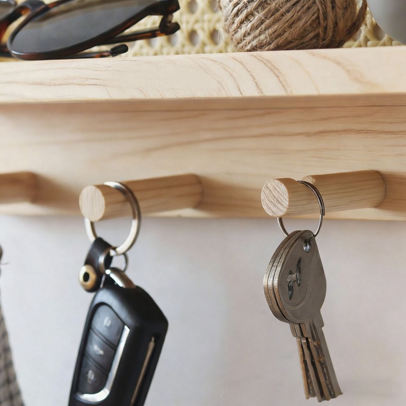 Magazine Holder Rack - AT05-Woven Key Hook And Magazine Holder-