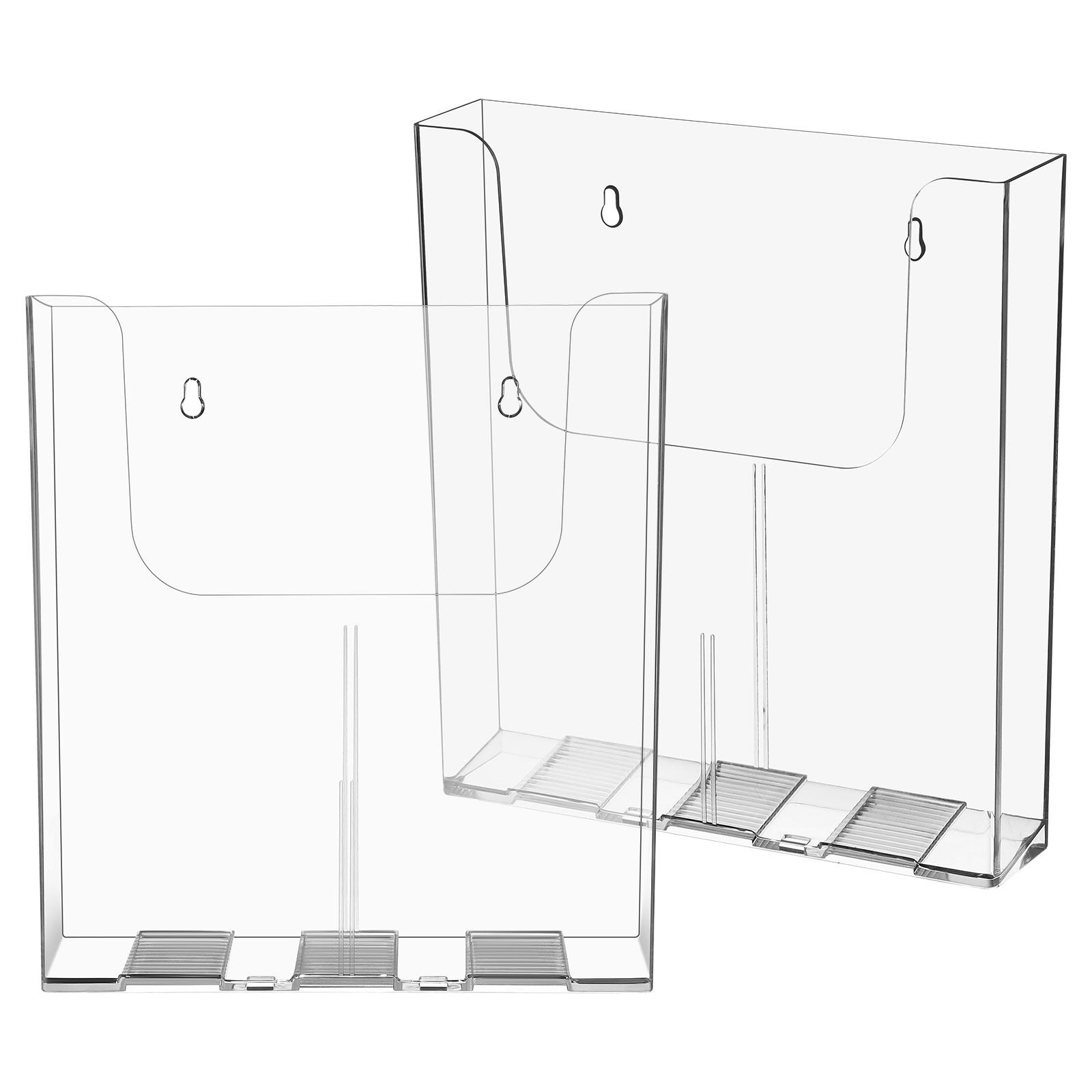 Magazine Holder Rack - 2Pcs Clear Acrylic Wall File Organizer
