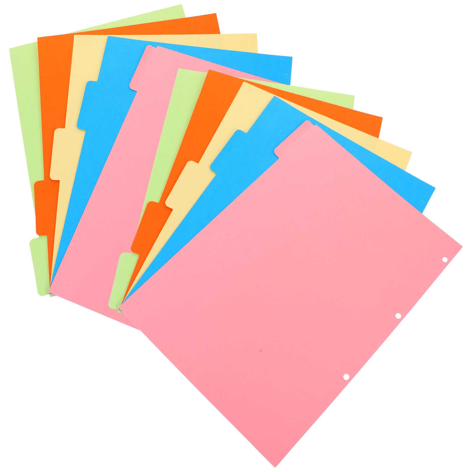 Tab Divider A4 - 2Sets Colored Binder Dividers 4-Hole A4