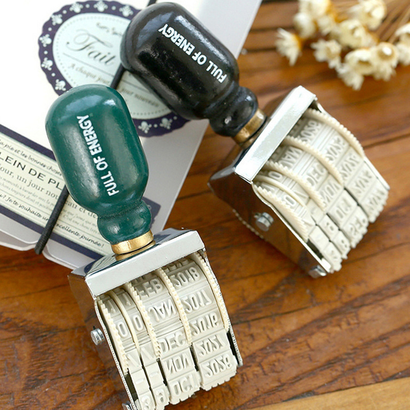 1pc Vintage date postmark stam - огляд і ціна Rubber Date Stamp