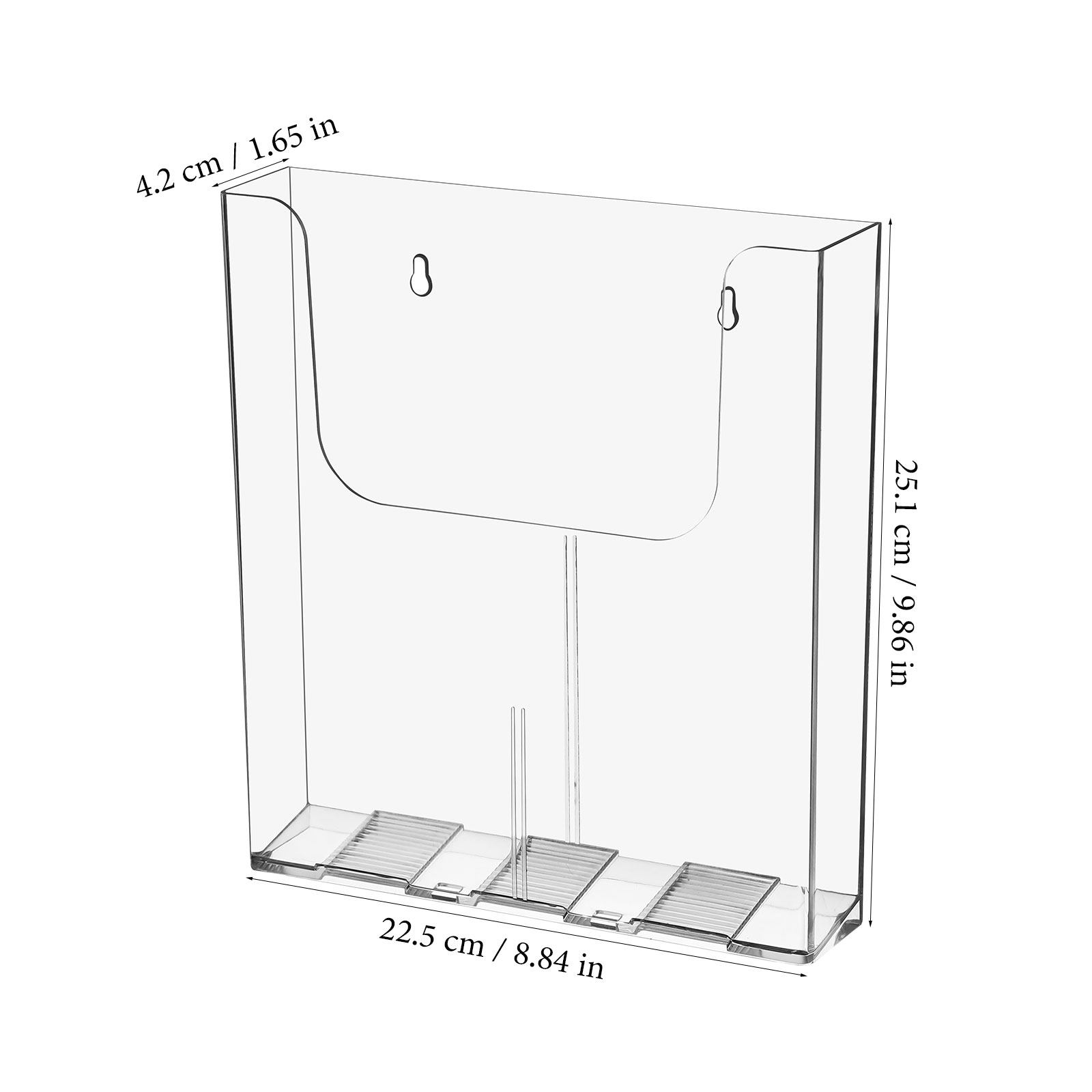 2Pcs Clear Acrylic Wall File O - огляд і ціна Magazine Holder Rack