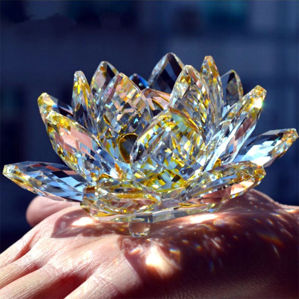 Crystal Lotus Flower Figurine  - огляд і ціна Paper Weight Crystal