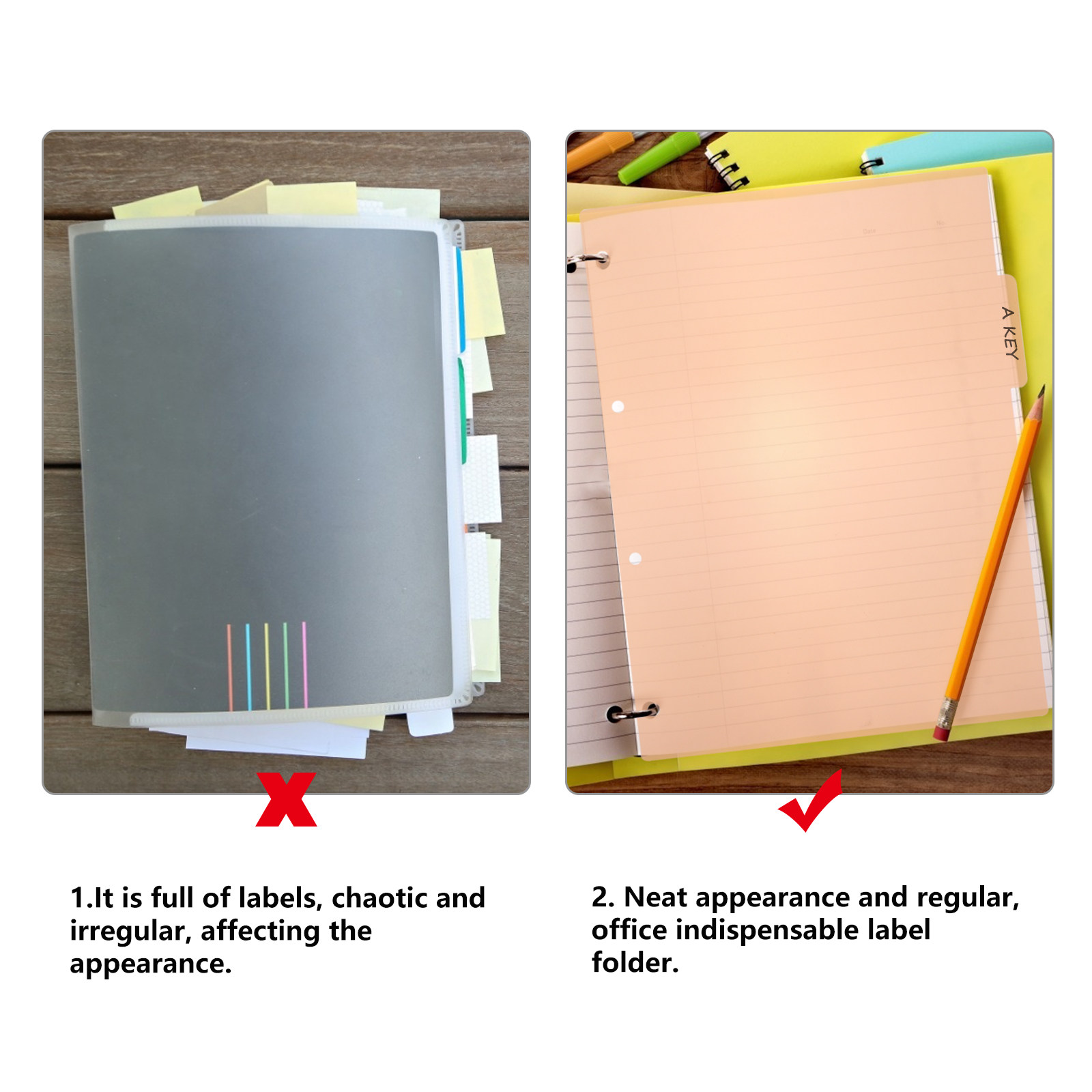 10Pcs Professional Plastic Ind - огляд і ціна Tab Divider A4